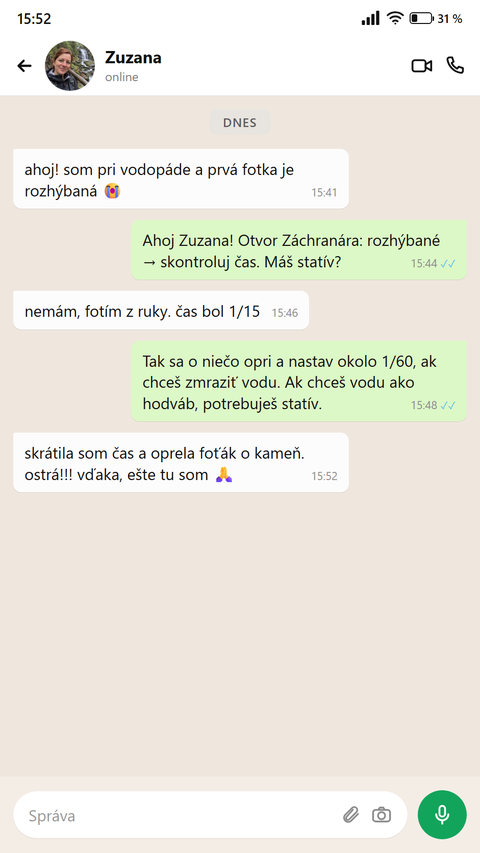 Niekto píše, že vďaka Záchranárovi hneď opravil rozhýbanú fotku