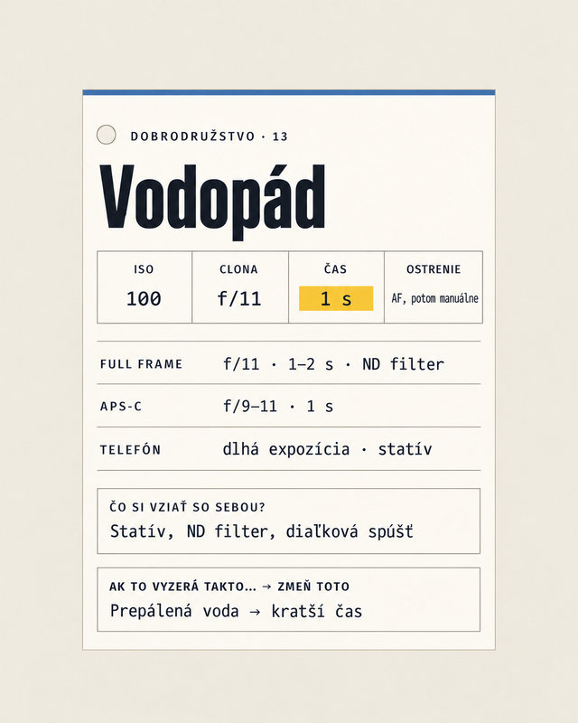 Dobrodružstvo 13, Vodopád
