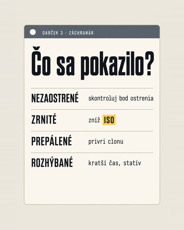 Záchranár: nezaostrené, zrnité, prepálené, rozhýbané
